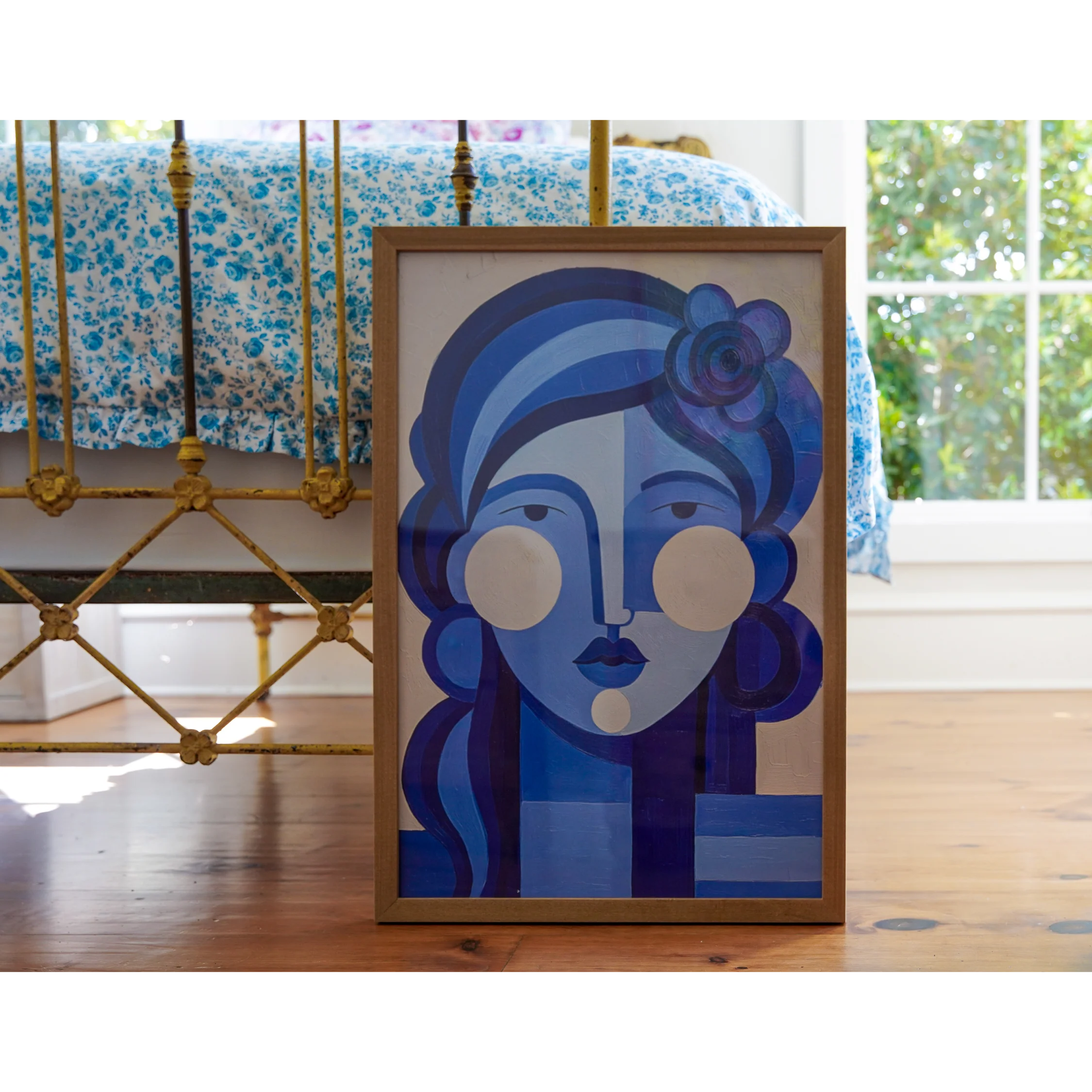 Blue Muse – 20x30 Almond Wood Frame with Acrylic - Image 3