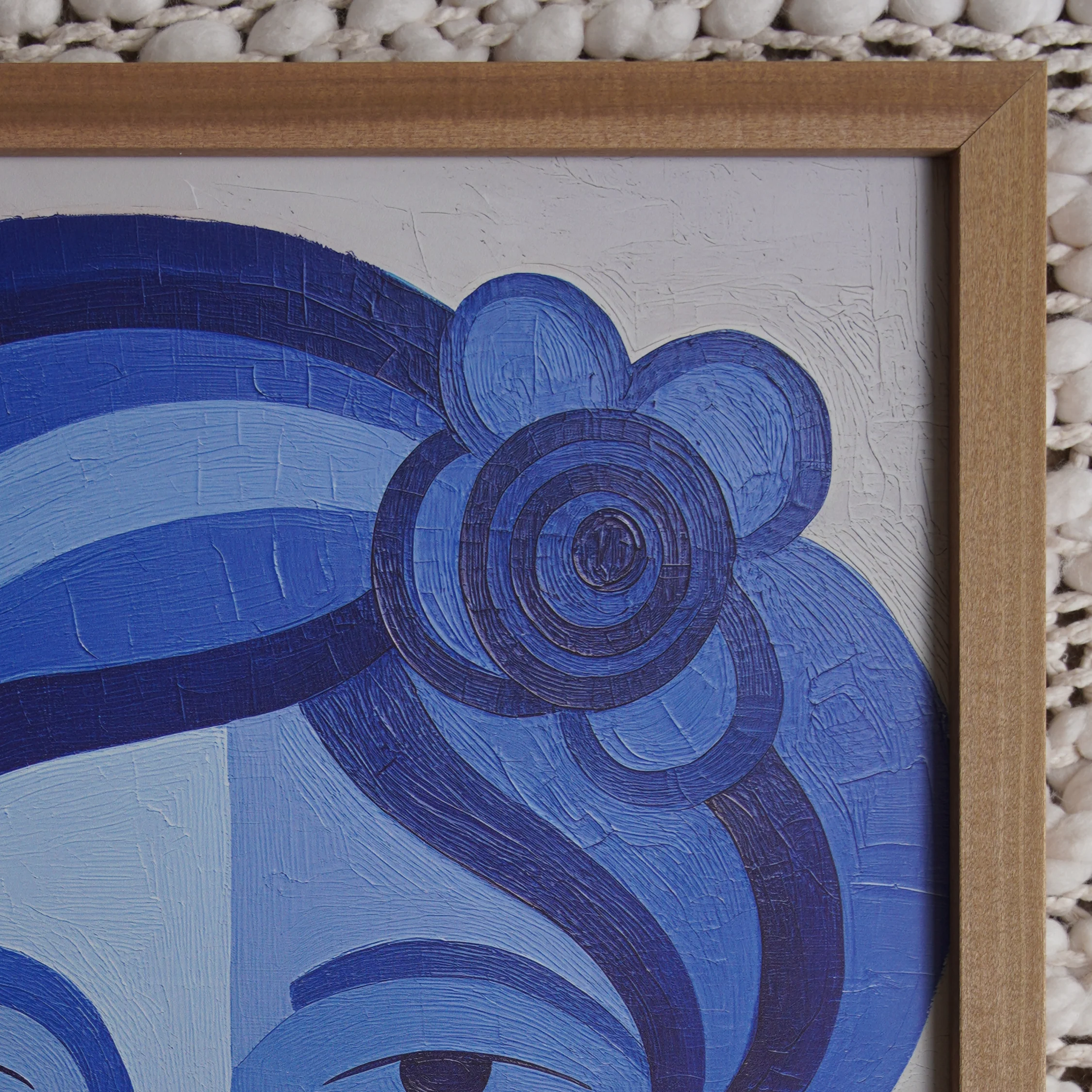 Blue Muse – 20x30 Almond Wood Frame with Acrylic - Image 5