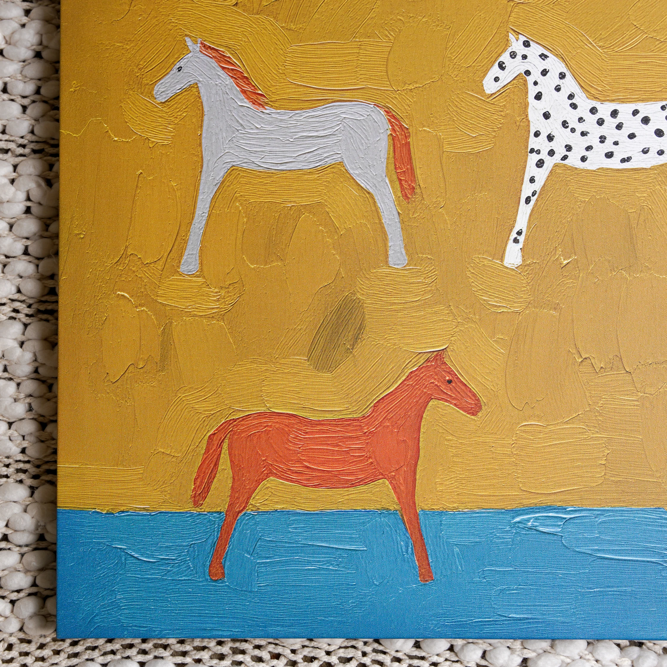 Horses – 38x38 Original Wrapped Canvas - Image 5