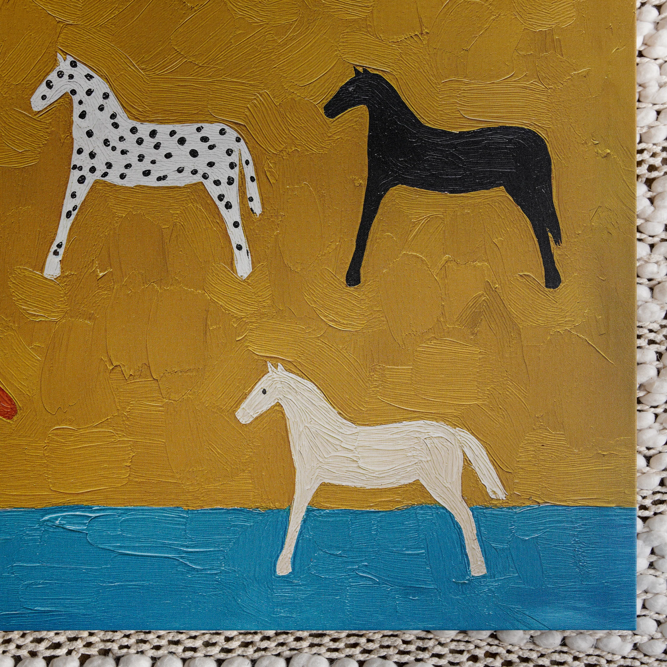 Horses – 38x38 Original Wrapped Canvas - Image 6